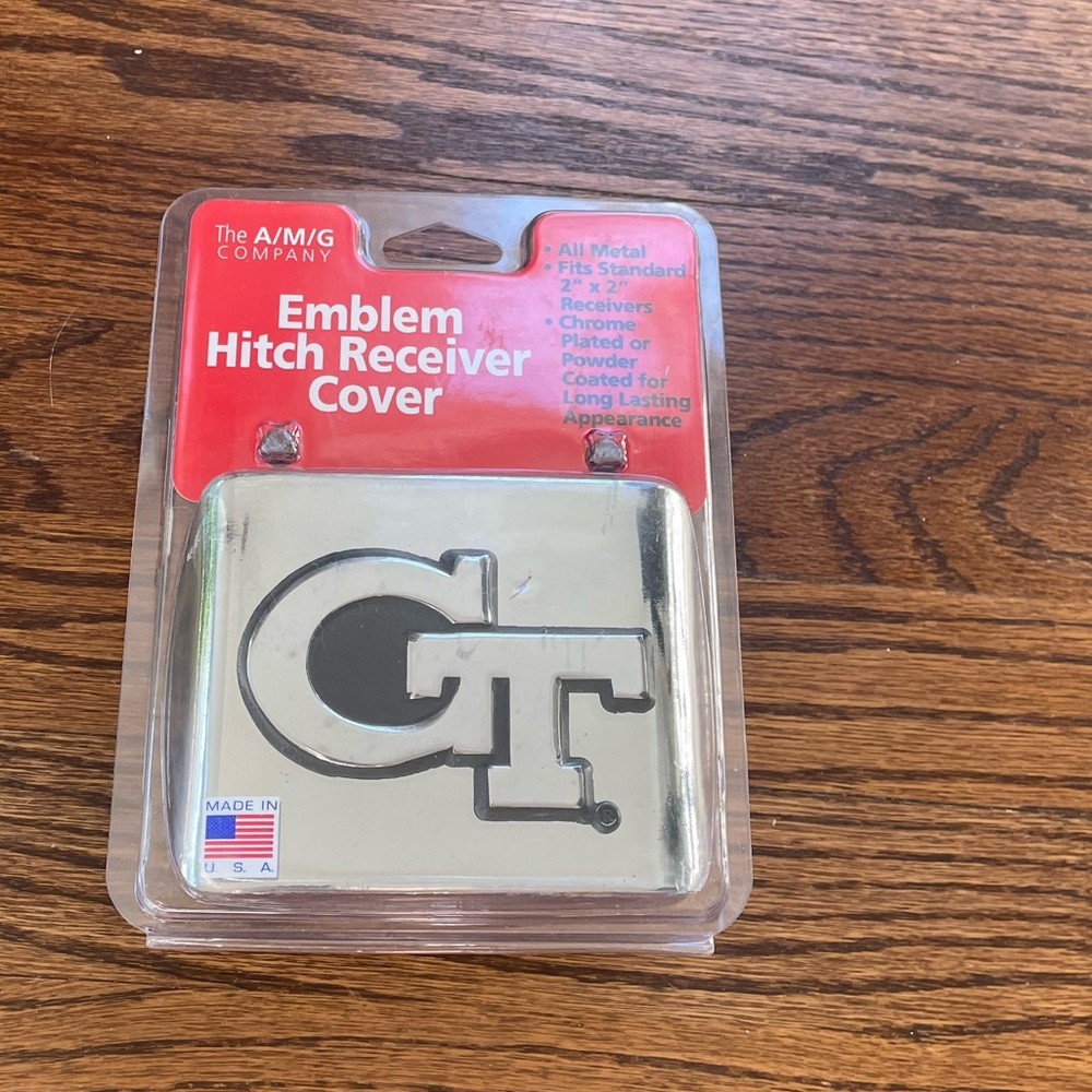 Georgia Tech trailer hitch cover new in packaging silver